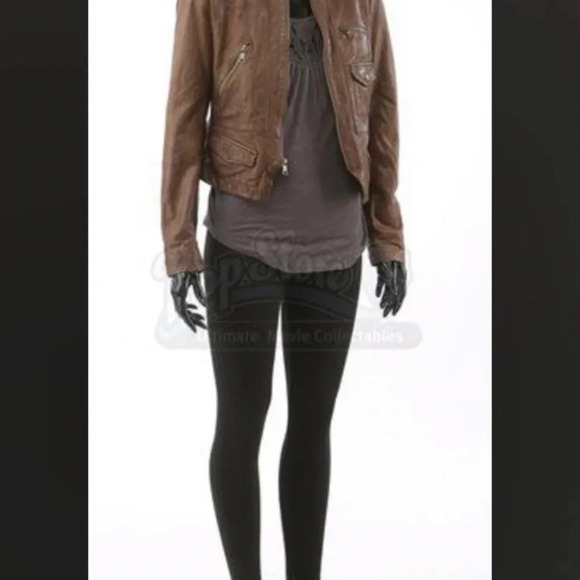 ASO Alice Cullen Twilight Breaking Dawn battle leather jacket - Picture 2 of 12